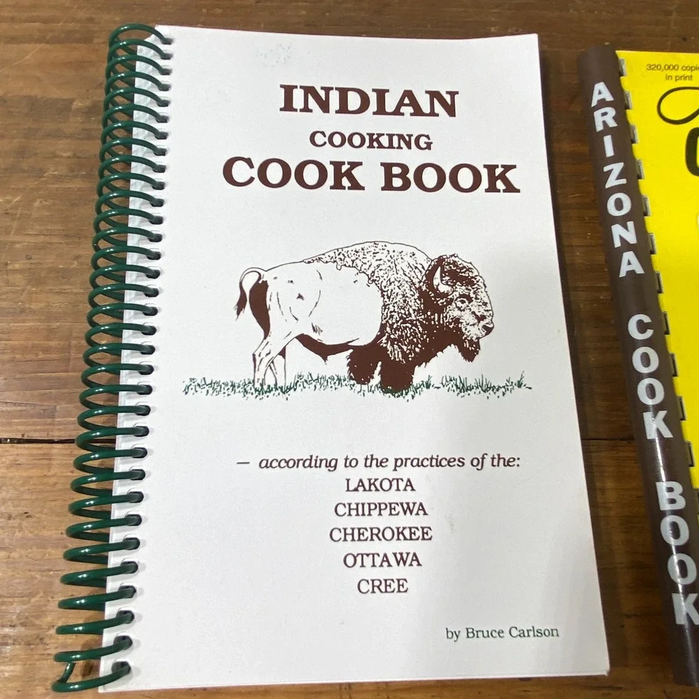 Vintage Arizona Cook Book & Indian Cooking Cook Book Lot Bruce Carlson Fischer